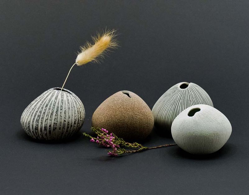 Vase Pebbles, Medium – White