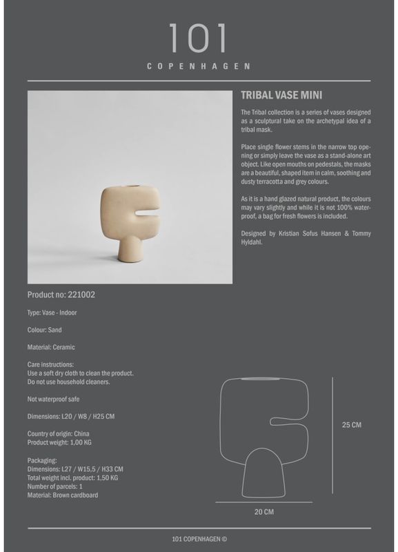 Tribal Vase Liten 101 Copenhagen