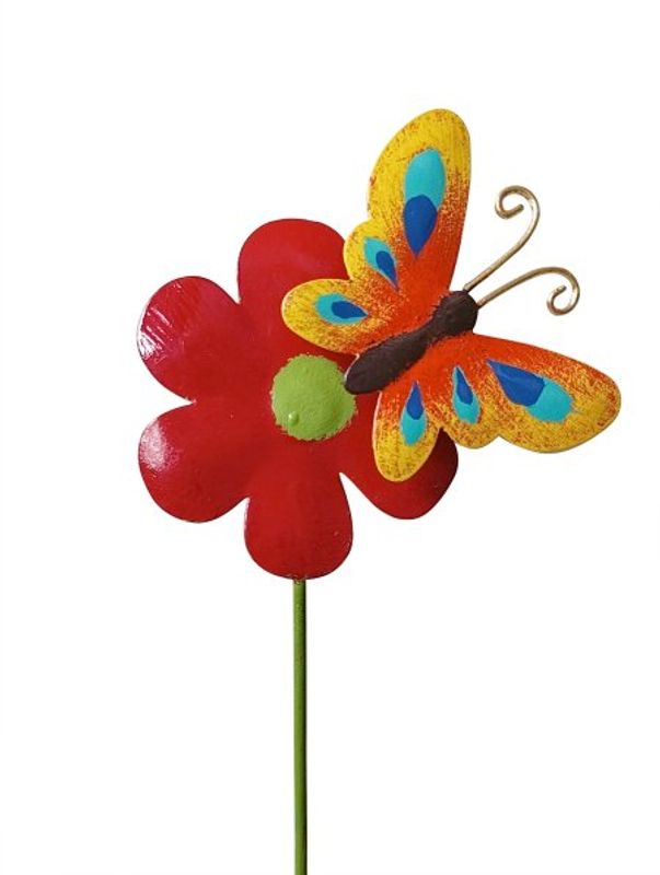  Hagestang Blomst med Sommerfugl