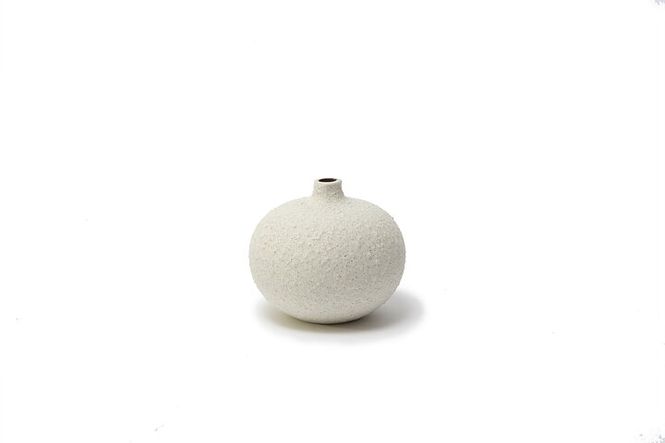 Hovedbilde Vase Bari, liten – Hvit grov