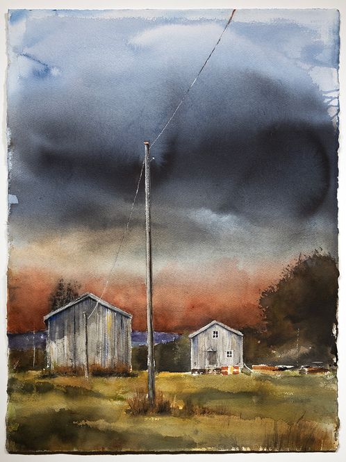Hovedbilde Stormskyene ble formet av lyset bakom  SOLGT